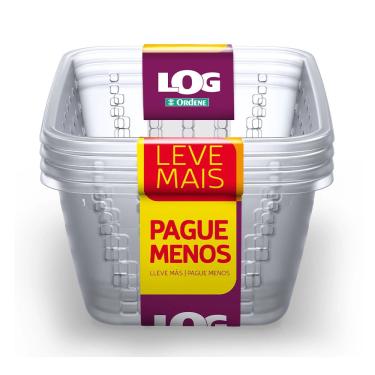 Imagem de Conjunto de Cesto Organizador Ordene em Plástico Incolor Médio Leve 4 Pague 3