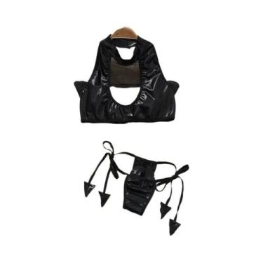 Imagem de Vestido De Lingerie Sexy Feminino Com Decote Em V, Alças Cruzadas, Ren