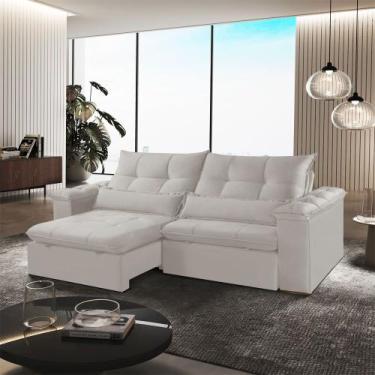 Imagem de Sofá Retrátil e Reclinável Exclusive 230cm Braço 25cm Meu Sofá Online,