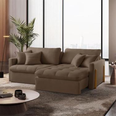 Imagem de Sofá Cama Lisboa Retrátil e Reclinável 200cm Braço 10cm Meu Sofá Onlin