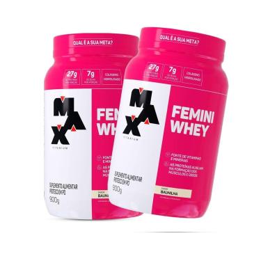 Imagem de Combo 2 Unidades Femini Whey 900g Suplemento Original-Feminino
