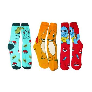 Imagem de Kit 3 Pares Meias Divertidas Personagens Adulto Juvenil - GAC VARIEDAD