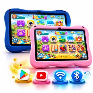 Imagem de Tablet Infantil 7 Polegadas 4GB 64GB Android 13 WiFi Vídeos Jogos Capa