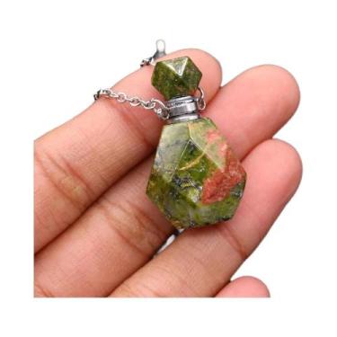 Imagem de Colar Difusor De Óleo Essencial Em Cristal De Quartzo Rosa E Ametista,