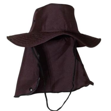 Imagem de Kit 2 Chapéu Pescador Australiano OEM 100% Poliéster Tamanho Único Marrom Adulto com Pr...