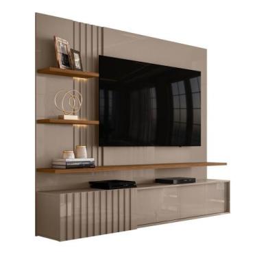 Imagem de Painel Ripado para TV até 65 Polegadas com LED 2 Portas 167,5x200cm At