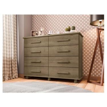 Imagem de Cômoda 8 Gavetas Móveis Lanza Paris, Noce Bronze