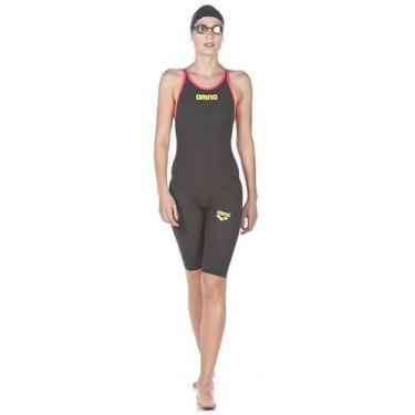Imagem de Maiô de Natação Powerskin Carbon FLEX VX Arena, Cinza escuro, Vermelho