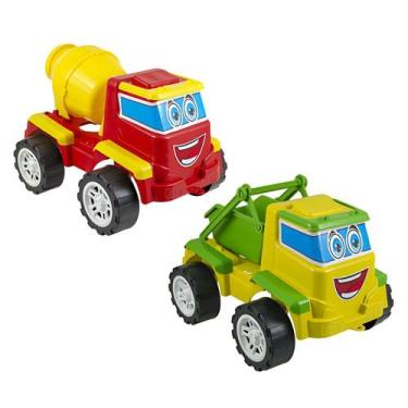 Imagem de Caminhão de Brinquedo Actos Betoneira + Actos Caçamba Kendy - Kendy Br