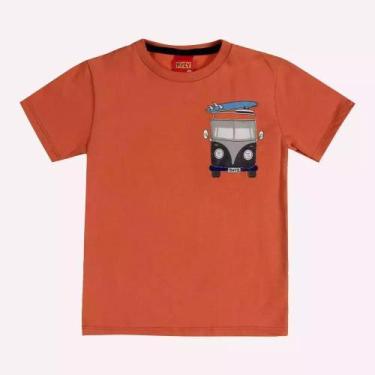 Imagem de Camiseta Infantil Menino Kombi Kyly, Laranja, 4