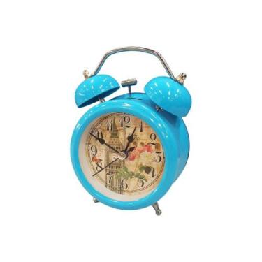 Imagem de Relógio de Mesa Paris 13x9cm Azul N239597-1 - Quanhe