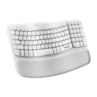 Imagem de Teclado Sem Fio Logitech Wave Keys, Bluetooth, Layout US, Com Design O