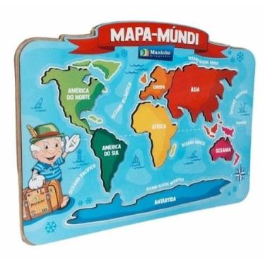 Imagem de Mapa Mundi Quebra-cabeça - MANINHO ARTESANATOS