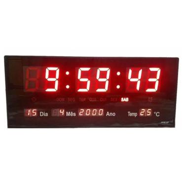 Imagem de Relógio de Parede Digital GXM Led Grande com Data Mês Ano Temperatura Calendário Alarme...