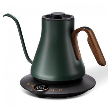 Imagem de Chaleira elétrica pescoço de ganso Cocinare FLOW B9 0,9 L inox, display digital, 1500W, 110V, verde Delacroix
