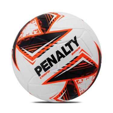 Imagem de Bola de Futebol Campo Bravo XXV Ultra Fusion Câmara 6D Branco e Laranja Penalty