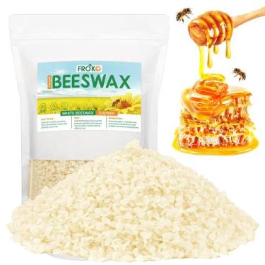 Imagem de Pellets de Cera de Abelha Branca Orgânica FROKO 900 g para Velas e DIY