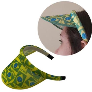 Imagem de Kit 4 Viseira Boné Bandana Bandeira Do Brasil Copa Do Mundo - Vai Bras