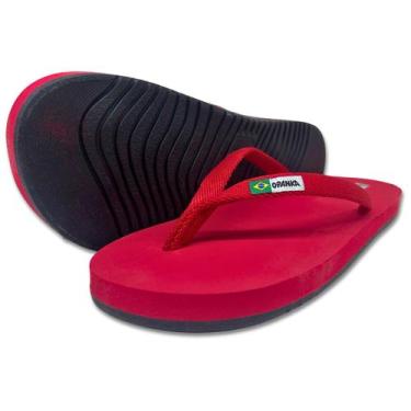 Imagem de Chinelo Opanka 100 Sandália Dedo Confortável Tira Fina Macio, Vermelho