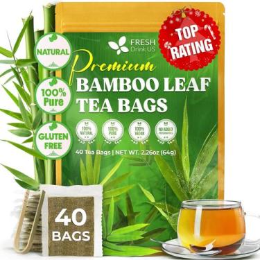Imagem de Chá de Ervas FRESHDRINKUS Folha de Bambu 40 Sachês Sem Cafeína
