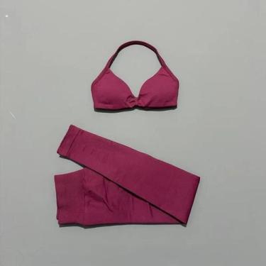 Imagem de Conjunto De Roupas De Yoga Femininas Em 2 Peças, Roupas De Atividade F