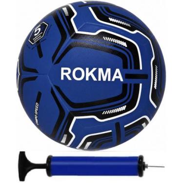 Imagem de Bola Campo Rokma Speed Oficial Jogo + Bomba de Ar, Azul