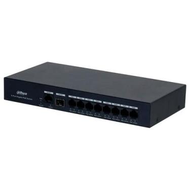 Imagem de Switch PoE Dahua DH-PFS3110-8GT-65, 10 Portas, 8 PoE Gigabit, 1 Uplink