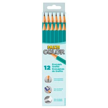 Imagem de Ecolápis Grafite Sextavado Verde Nº 2 HB com 12 Unidades - Multicolor
