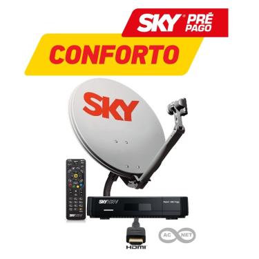 Imagem de Sky Pre Pago Conforto - Kit Completo com 01 Receptor