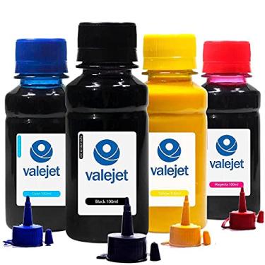 Imagem de Kit 4 Tintas para Epson L495 EcoTank CMYK Pigmentada 100ml Valejet