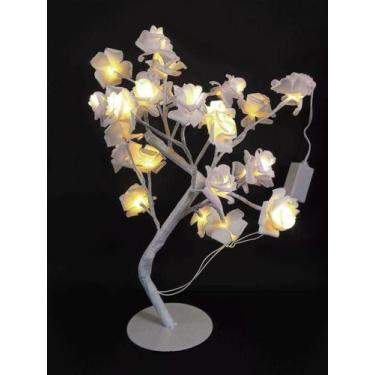 Imagem de Luminária De Mesa Árvore Com 24 Rosas Leds Fixos Bivolt - Sunflower