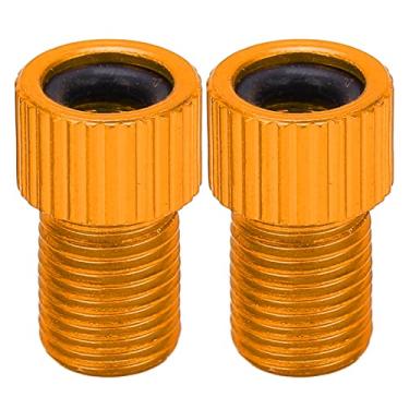 Imagem de Conversor de bicicleta, superfície de processamento de têmpera Anel de vedação de borracha de oxidação anódica Conector de bomba de mountain bike para bicicleta(Dourado)