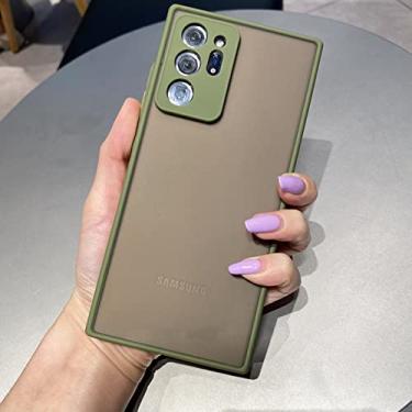 Imagem de Capa de telefone fosca para Samsung Galaxy S21 S20 FE S10 S9 S8 Note 20 Ultra 10 Plus 9 8 A72 A52 A71 A51 Capa dura para PC TPU, verde claro, para Galaxy A72 4G 5G