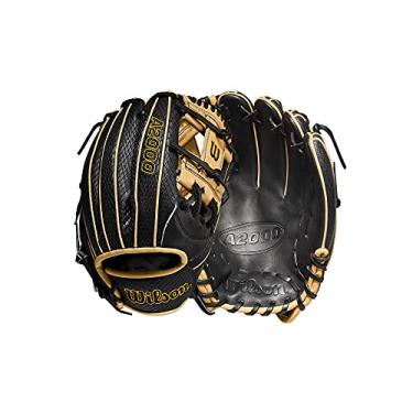 Imagem de WILSON Luva de beisebol masculina Infield, 29,8 cm - Luva SuperSkin preta/loira e modelo de jogo, 43