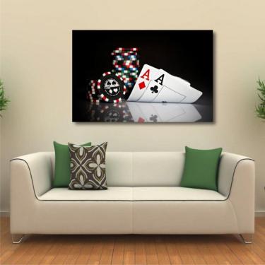 Imagem de Quadro decorativo Cartas AA com Tela em Tecido
