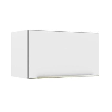 Imagem de Armário Aéreo Madesa Lux 60 cm 1 Porta Basculante - Branco/Branco Veludo