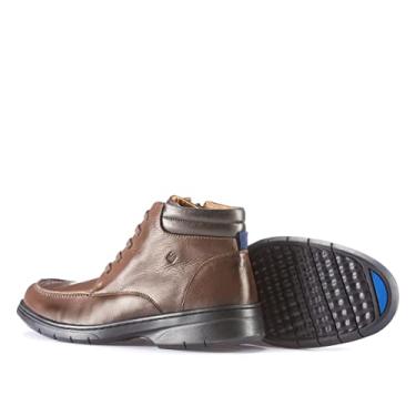 Imagem de Bota masculina social conforto forrada 18052 Lecas cafe Cor:Marrom;Tamanho:37;Genero:Masculino