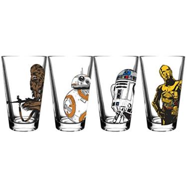 Imagem de STAR WARS - Conjunto de 4 Copos Clássicos de Vidro com Capacidade de 473 ml - Personagens Clássicos