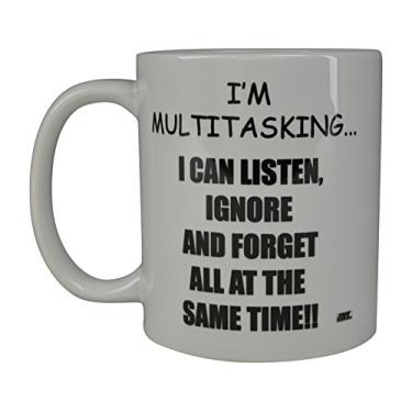 Imagem de Caneca de café divertida I'M Multitasking Novelty Cup da Rogue River Ótima ideia de presente para colegas de trabalho de escritório chefe de funcionários (I'M Multitasking)