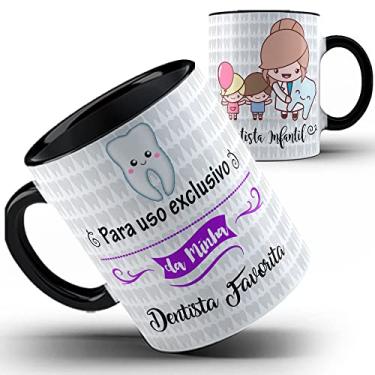 Imagem de Caneca preta Odonto Dentista infantil Favorita