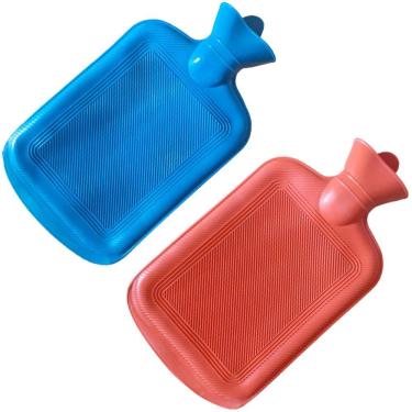 Imagem de 2 Bolsas Térmica Borracha Água Quente Compressa Gelo 1,8 L