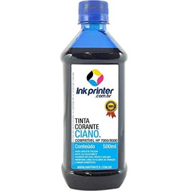 Imagem de Tinta Corante Inkprinter Ciano para Hp Série 7000, 8000 (500ml)