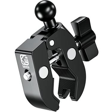 Imagem de BRCOVAN Base de montagem de guidão de bola de liga de alumínio de 17 mm compatível com trilhos de 0,5" a 2" de diâmetro para suporte de GPS Garmin e suporte de telefone de motocicleta