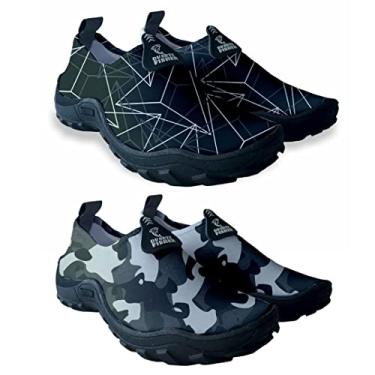 Imagem de Kit 2 Tenis Sapatilha Pesca Treking caiaque Aquatica Beach Tennis Futevôlei Antiderrapante Náutica (42, STORM - CAMUFLADO PRETO)