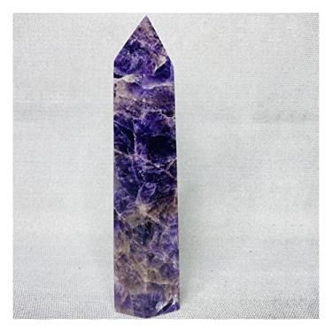 Imagem de JUIYU Pedra de Cristal 153mm Fantasia Natural Ametista Torre Pedra Preciosa Decoração de Casa Presentes (Cor: Peso 282g)