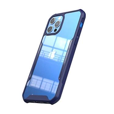 Imagem de Capa de armadura à prova de choque de luxo para iphone 14 13 12 11 pro xs max x xr 6s 7 8 plus se capa de telefone celular traseira concha clara amortecedor macio, azul marinho, para iphone x 10