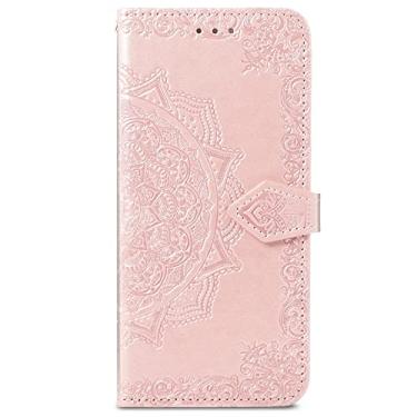 Imagem de BoerHang Capa para Huawei Nova 10 SE, capa de couro carteira flip com slot para cartão, couro PU premium, capa de telefone com suporte para Huawei Nova 10 SE (ouro rosa)