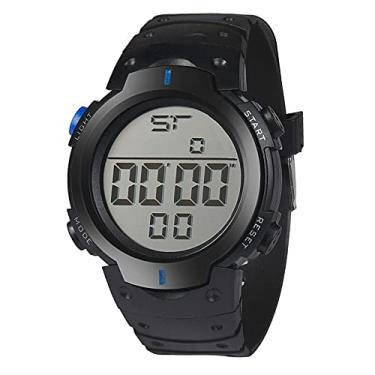 Imagem de SZAMBIT Relógios Esportivos Masculinos Com LED De Marca Superior Relógio Digital Masculino Multifuncional De Borracha Fitnes Atleta Relógio Eletrônico De Cronometragem Reloj (Azul)