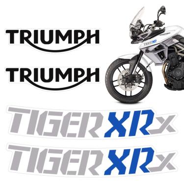 Imagem de Kit Adesivos Tanque Triumph Tiger 800 Xrx Moto Branca
