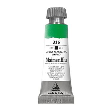 Imagem de MAIMERI BLU Tinta Aquarela Profissional Bisnaga 12ml, Verde Cobalto Claro